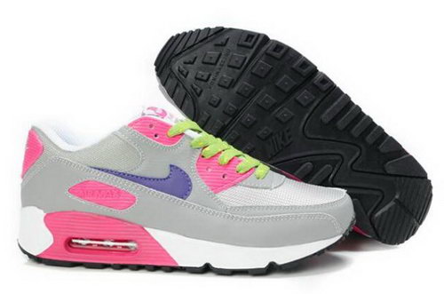 Nike Air Max 90 Womens Shoes Grey Club Purple Pink Volt Low Cost